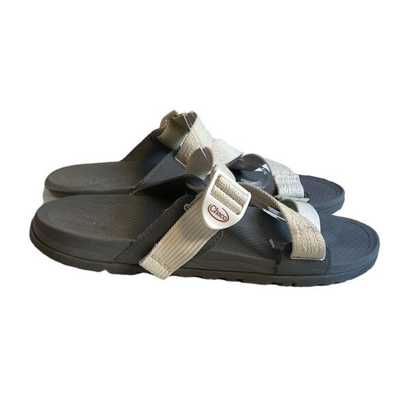 Chaco's Chillos Women's Slide Sandal Cream Adjustable Straps Gray Sole Size 11 - Picture 10 of 13